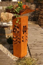 Säule Rose Edelrost Rost 3D