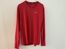 Nike Herren Lauf-Shirt, Gr L Orange Top Langarm