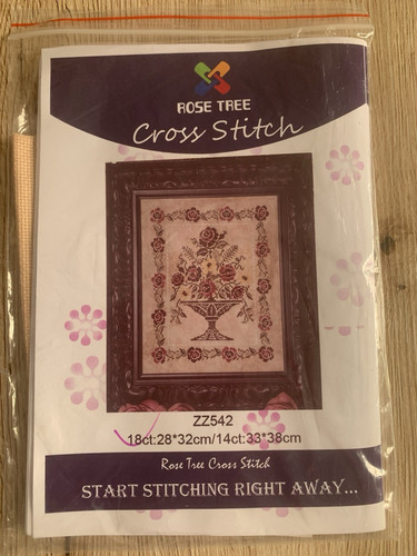 Rose tree kreuzstich - rose,