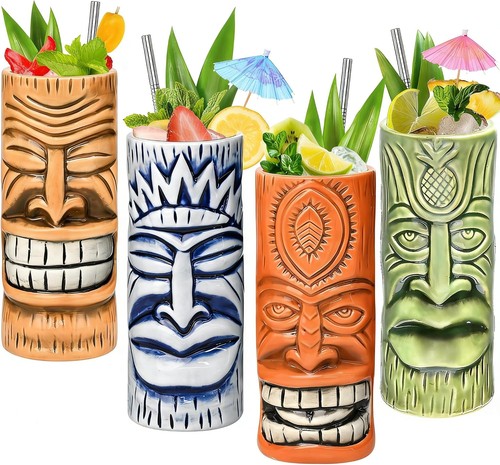 Tiki tassen set - tiki-tassen-set, 4