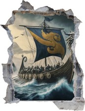 Wandtattoo wikinger schiff - wandtattoo,
