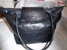 Longchamp Tasche Depose M Sonderedition Jockey schwarz,lange Hänkel