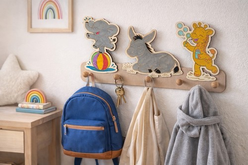 Kindergarderobe holz mit - kindergarderobe,