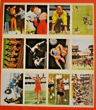 Jenkki Olympia 1968-Uncut Sheet mit 12 Sammelkarten-Armin Hary-Zatopek ungeklebt
