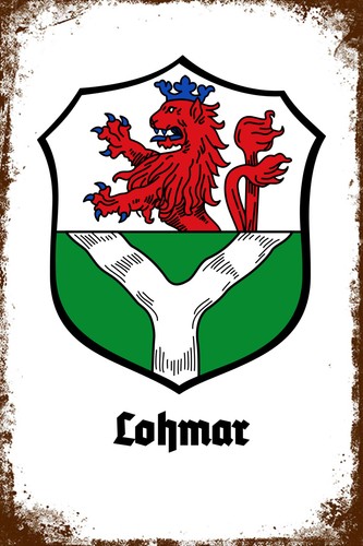 Blechschild lohmar wappen - blechschild,