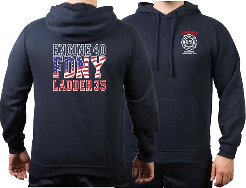 Hoodie navy new york - hoodie, navy,