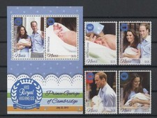 Royal Baby, Prinz George, Kate, William - Nevis - ** MNH 2013