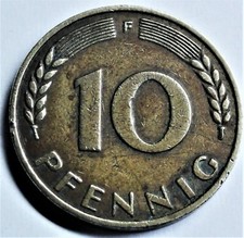 BRD 10 Pfennig 1949 F - Bank