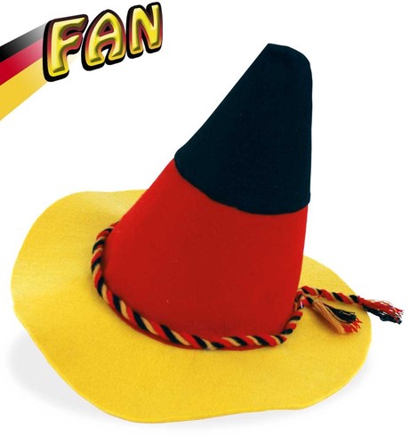 Fan hut seppl schwarz - seppl, schwarz-rot-gold