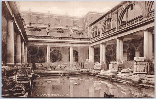 Bad vintage postkarte - bad,