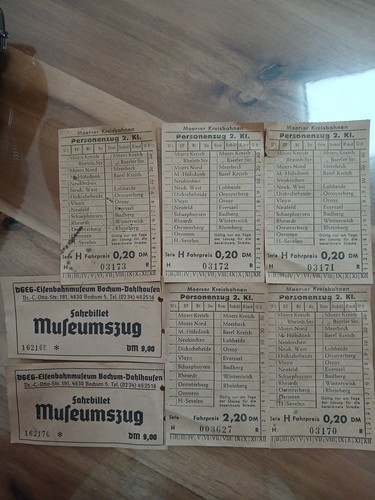 Alte bahnfahrkarten moerser - alte,