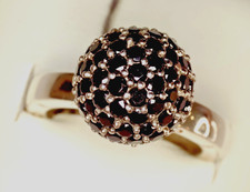 Thomas Sabo Vintage Ring silber Pavé Kugel schwarz TR1871-051-11-54, Gr. 54