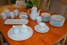 Seltmann Weiden Cornelia Fächer grau, Kaffeeservice mit vielen Teilen