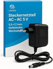 5V AC AC Netzteil WECHSELSPANNUNG 500mA 1000mA 0,5A 1A universal 5,5mm Stecker