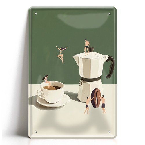 Blechschild coffee adventure - coffee,