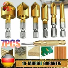 7X 90° Kegelsenker Satz HSS Senker Set Titan-Beschichtungen Ø 6-19mm Senkbohrer