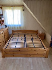 Massivholzbett 180x200 cm + 2