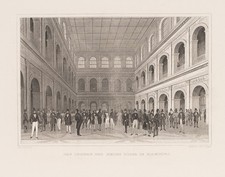 POPPEL (*1807) nach LILL (*1805), Innere der Hamburger Börse, um 1840, Sst.