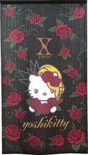JAPAN NEU Hello Kitty x Rockstar schwarze Rose einzigartiger Vorhang Raumdeko...