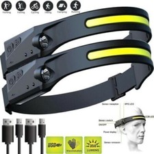 Schwarze Kopfleuchte, COB+LED