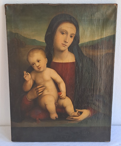 Mutter gottes mit kind öl - mutter,