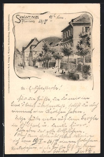 Schiltach straßenpartie mit - straßenpartie,