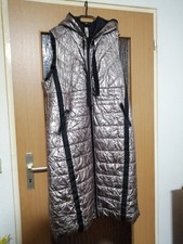 Tredy Damen Sehr Long Weste mit Kapuze/Reißverschluss und Taschen Gr. 46/48
