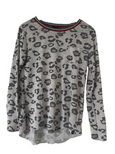 Key Largo Tunika Shirtbluse Bluse Polyester Viskose Leoprint Grau - Größe 36/38