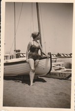 Vintage Foto Hübsche Frau im