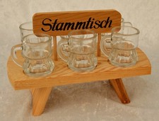 Schnapstablett stammtisch holz - stammtisch,