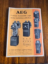 Prospekt Reklame Werbung AEG Motorschutz Fernschalter 1938 türkisch 21x15 cm #8