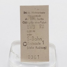 Fahrkarte Fahrschein Nahverkehr Hannover DDR Berlin Preisstufe 1