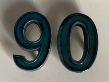 Vintage Alte Hausnummer 90 Bay