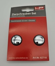 Zierschrauben Set chrom 22 mm 2 Stück Abdeckung Lochabdeckung HP 62710 chrome