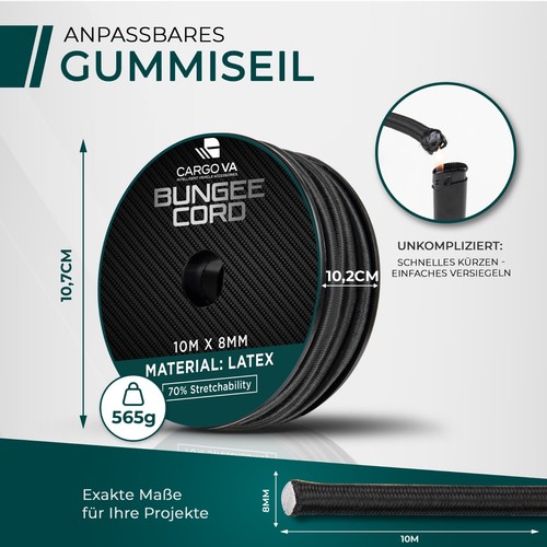 Gummiseil 12mm 10m - gummiseil, 4-12mm