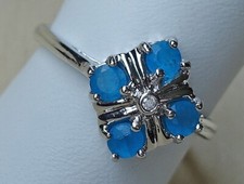 Apatit diamant ring 9kt 375 - apatit,