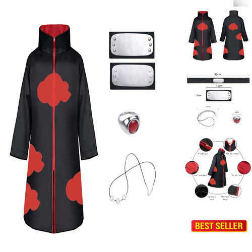 Akatsuki umhang cosplay - akatsuki,