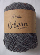 5 x 100g Rellana Reborn - Wolle Garn - grau - Stricken Häkeln - siehe Bilder