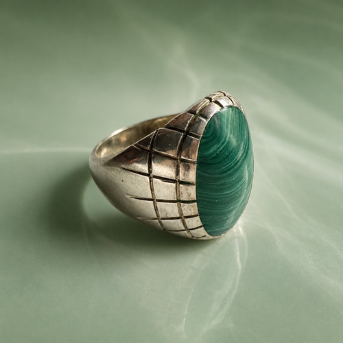 Ring mit malachit stein - ring,
