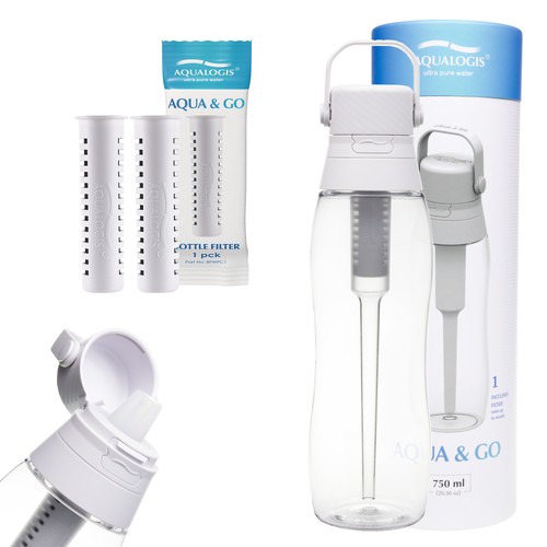 Aqualogis aqua 750ml weiß - aqua&go,