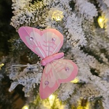 7 Schmetterlinge a. Clip-rosa