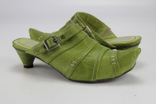 Tiggers Gr.37 Damen Halbschuhe Pantoletten Slipper Pumps Leder Grün  TOP J 449