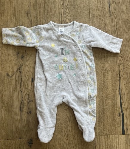 Baby strampler grau mit - baby,