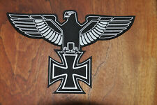Großer Adler Patch Stickerei Gr. Kreuz Aufnäher Kutte ca. 30 x 20cm Biker Rocker
