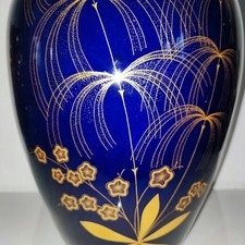 Bodenvase Vase Baxi LINDNER KUEPS Bavaria Cobalt Kobalt Blumen Vergissmeinnicht