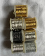 Konvolut (1) Madeira Metallic silber und gold Effektgarn Stickgarn Rarität!