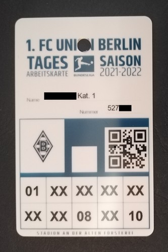 Ticket arbeitskarte bundesliga - ticket,