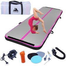 3M Air Turnmatte Track Tumbling Matte Pumpe Aufblasbar Gymnastikmatte Rose