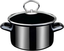 Bratentopf Emaille Topf mit Deckel 1,4l