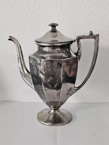 Versilberte vintage teekanne - versilberte, vintage-teekanne